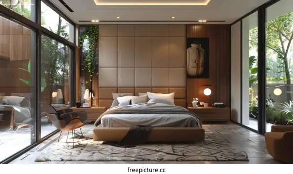 Modern and Cozy Bedroom with Natural Elements