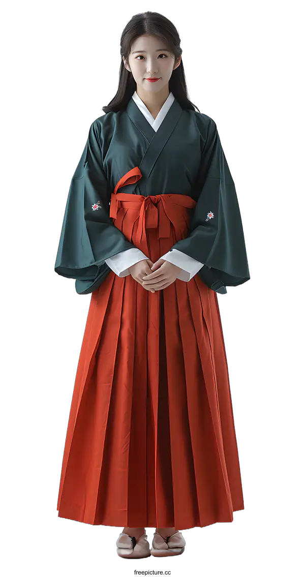 [Transparent Background PNG]Woman in Traditional Korean Hanbok