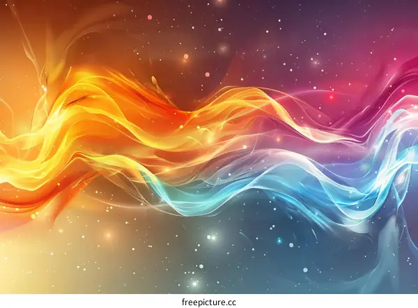 Abstract Fire and Nebula Background