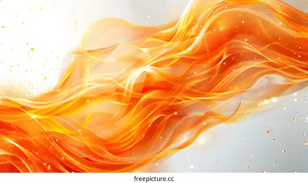 Orange Flowing Abstract