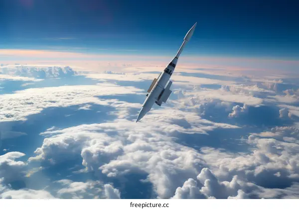 Powerful Rocket Launch into Space