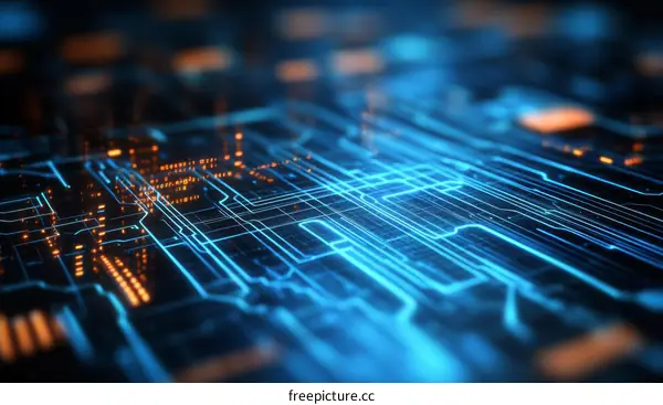 Abstract Circuit Board Technology Illustration
