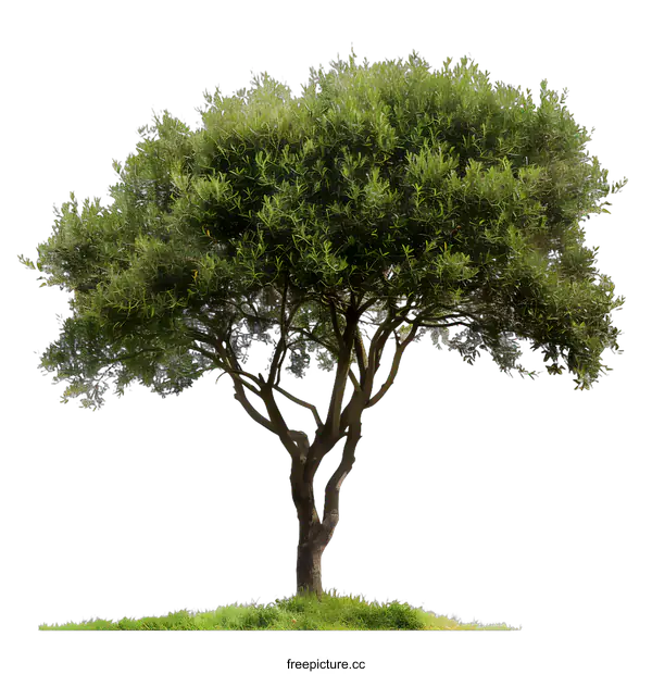 [Transparent Background PNG]Green Tree with White Background