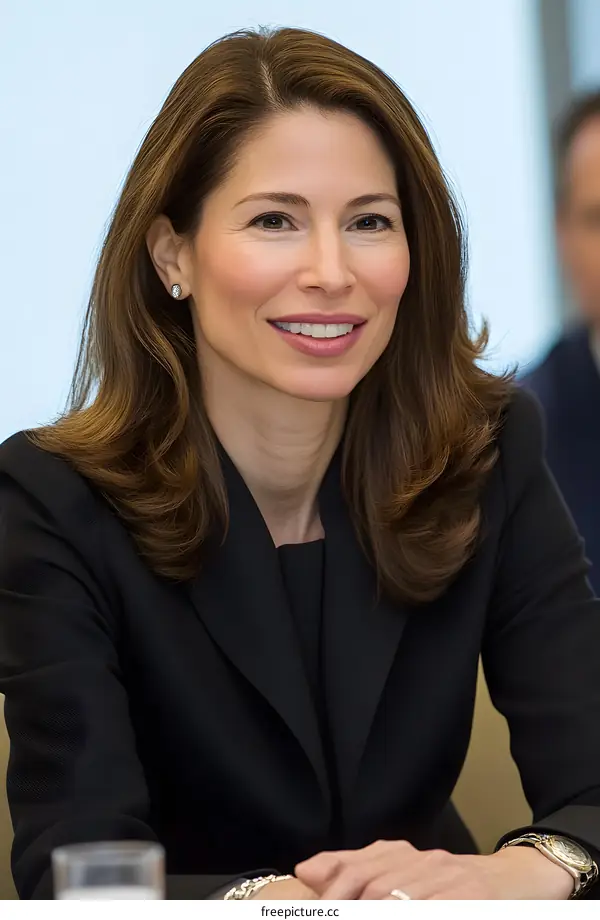 Portrait of a Caucasian Woman Smiling