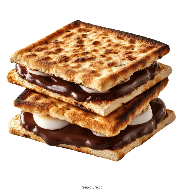 [Transparent Background PNG]Delicious Stacked Smores Dessert