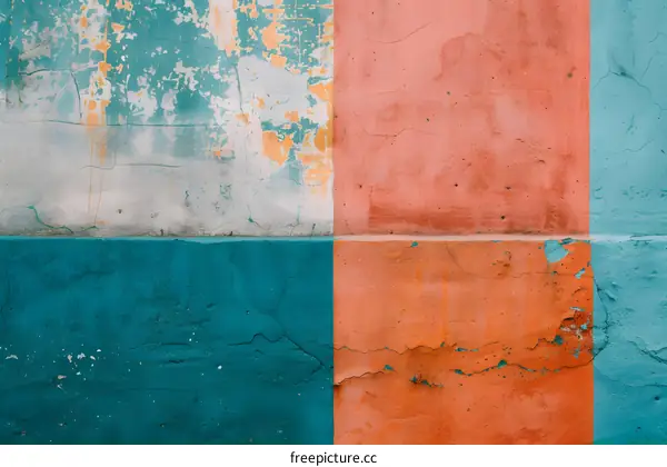 Abstract Background With Multicolored Painted Wall