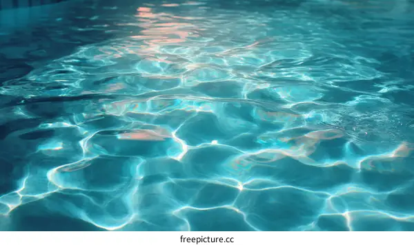Turquoise Swimming Pool Water Texture
