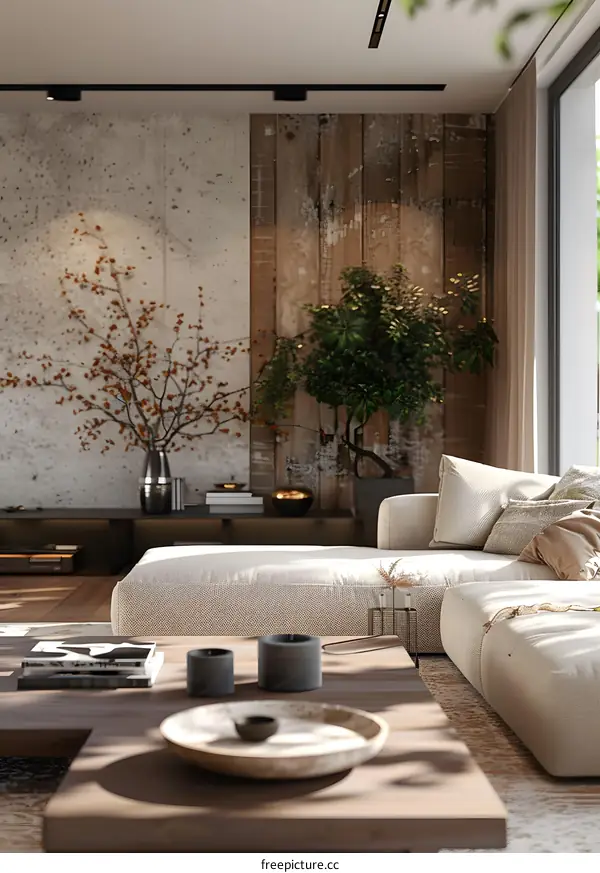 Modern minimalist living room