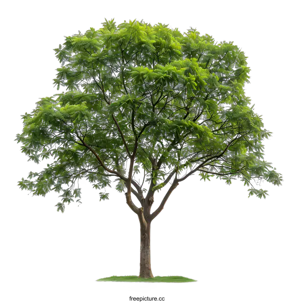 [Transparent Background PNG]Green Tree Isolated On White Background