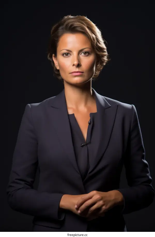 Portrait of a serious businesswoman wearing a suit