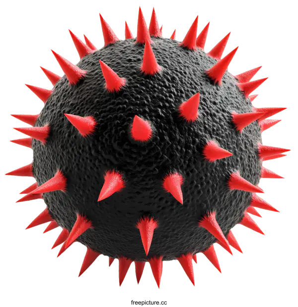 [Transparent Background PNG]3D Illustration of a Virus