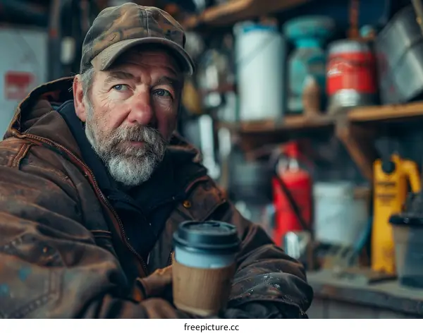 Portrait of a沧桑沧桑的老人