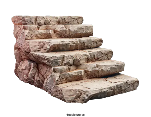[Transparent Background PNG]Isolated Stone Steps on transparent background