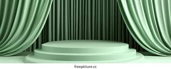 Green Stage Minimalist Product Display