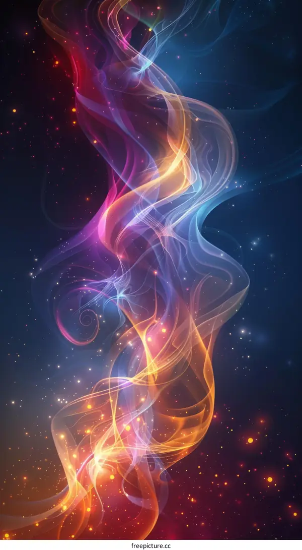 Abstract Colorful Energy Flow Illustration