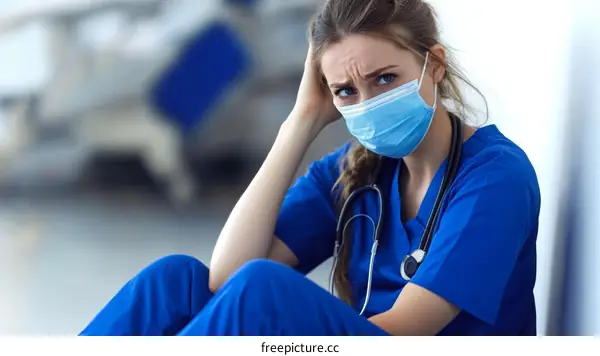 Depressed Nurse During Pandemic