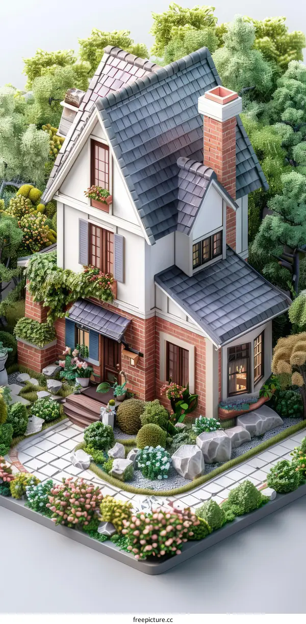 Charming Brick Cottage with Lush Garden