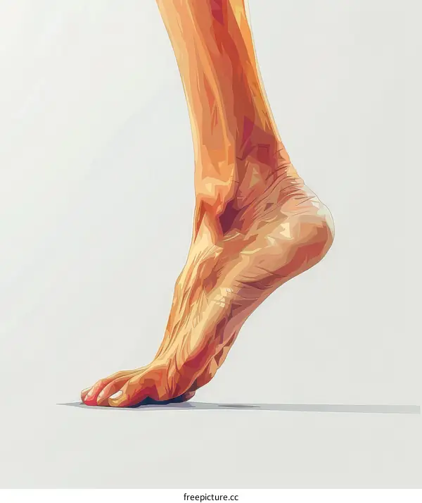 Foot Illustration: Digital Art and Anatomy