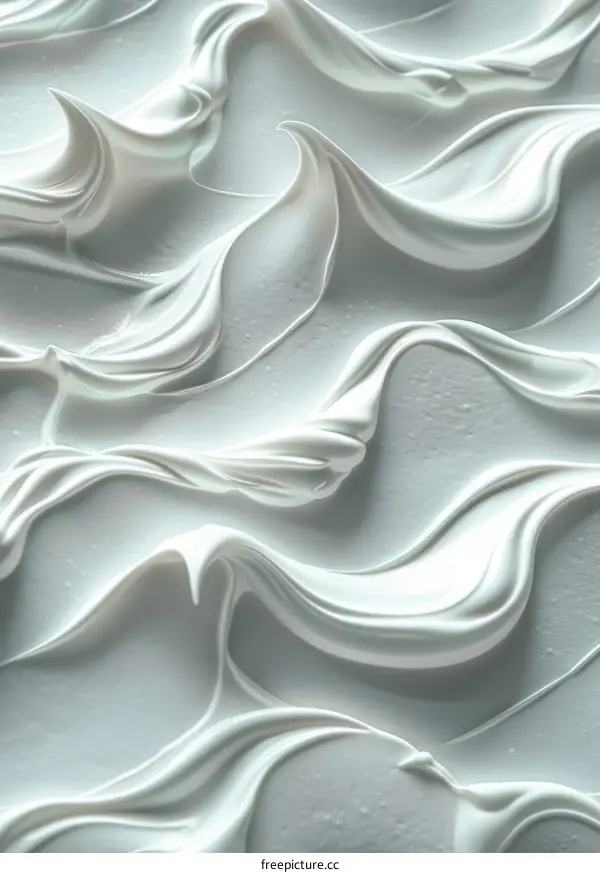 Close-up image of white creamy waves
