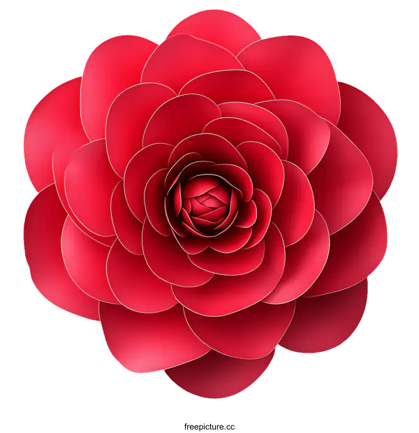 [Transparent Background PNG]Red Flower Illustration Design