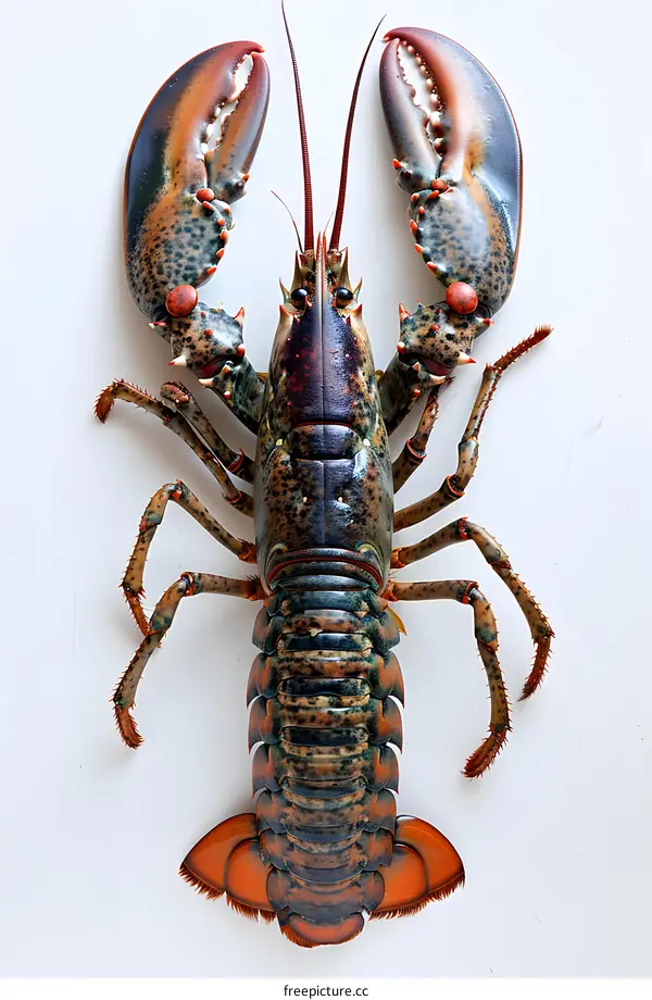 Fresh Lobster on White Background