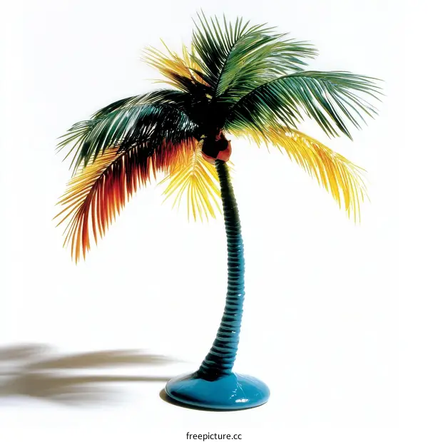 Colorful Decorative Palm Tree Art Piece
