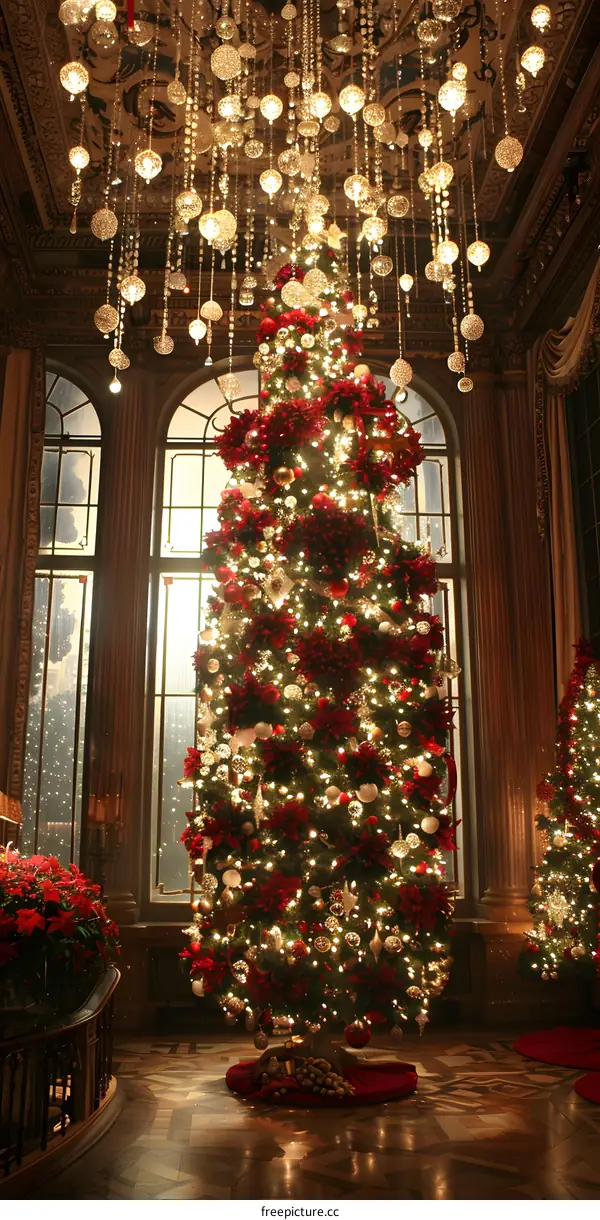 Christmas tree in a hall
