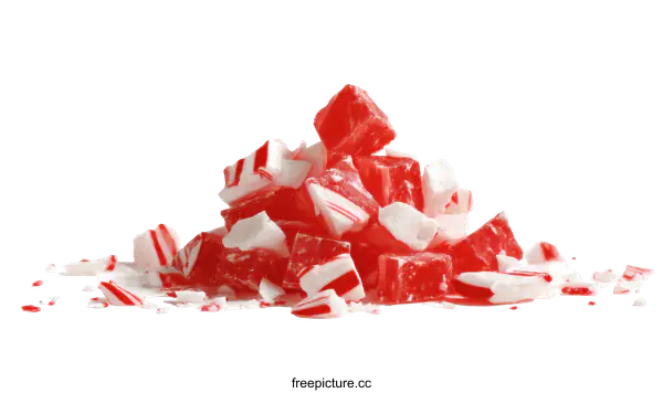 [Transparent Background PNG]Crushed Peppermint Candy Canes