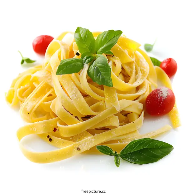 pasta dish with tomatoes and basil