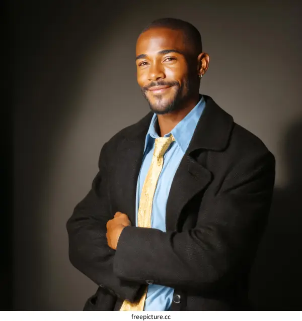 Portrait of a Confident Black Man in Business Attire