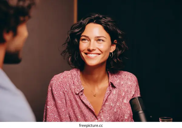 Podcast Interview Close-Up of Two People