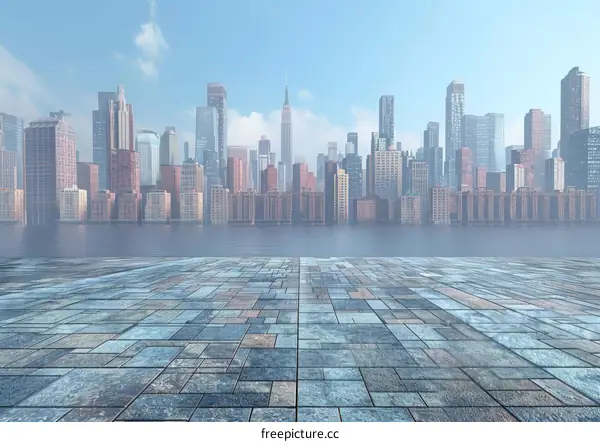 City Skyline with Modern Skyscrapers