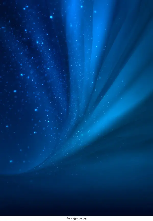 Abstract Deep Blue Background with Sparkling Particles