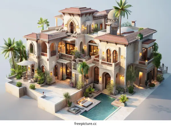 Mediterranean Style Villa Exterior Design
