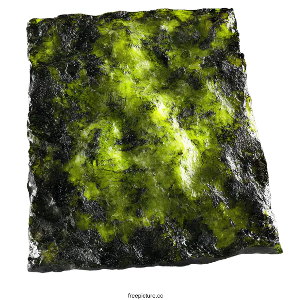 [Transparent Background PNG]Green Seaweed Sheet Abstract Texture