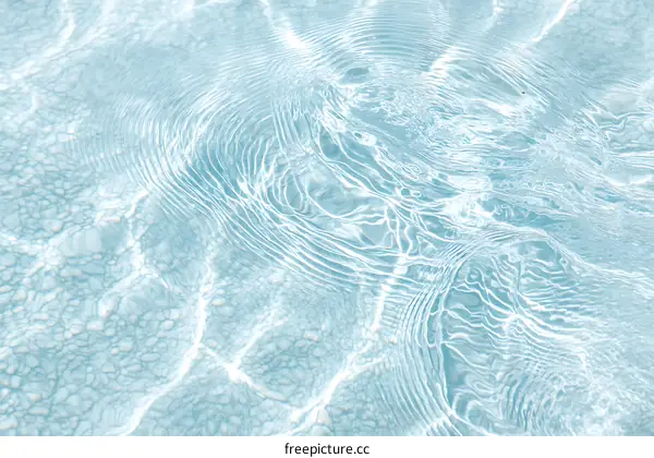 Abstract Light Blue Water Surface Texture