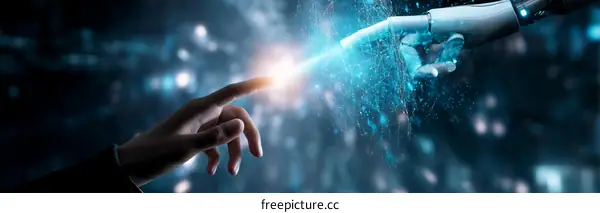 Human and AI Hand Touching in Future Technology
