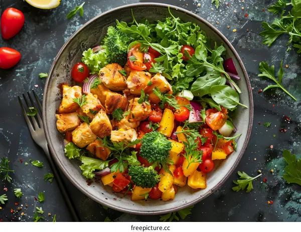 Grilled Chicken & Vegetable Plate: Healthy & Delicious Meal