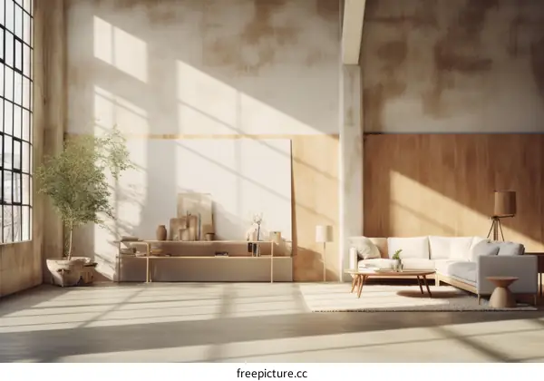 Bright and Airy Living Room With Modern Furniture