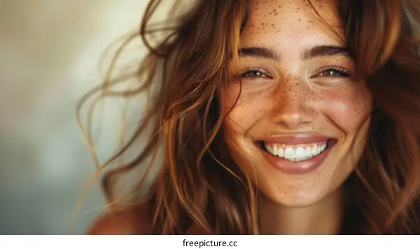 Beautiful Woman with a Radiant Smile