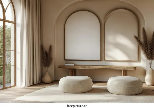 Modern Minimalist Interior Design Mockup