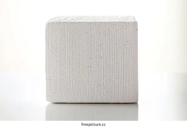 White Cube Abstract Geometric Shape