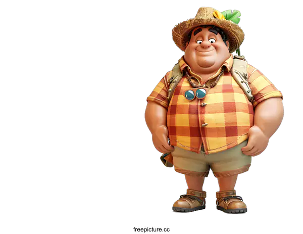 [Transparent Background PNG]Happy Explorer Ready for Adventure