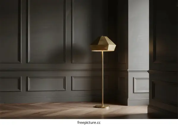 Modern Geometric Floor Lamp in Elegant Interior Setting