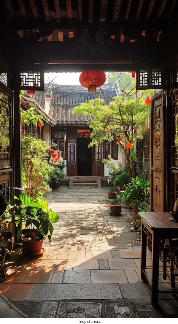 Traditional Chinese Courtyard House in Wuhan
