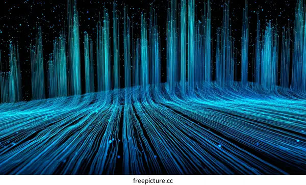 Abstract Digital Lines and Particles Background