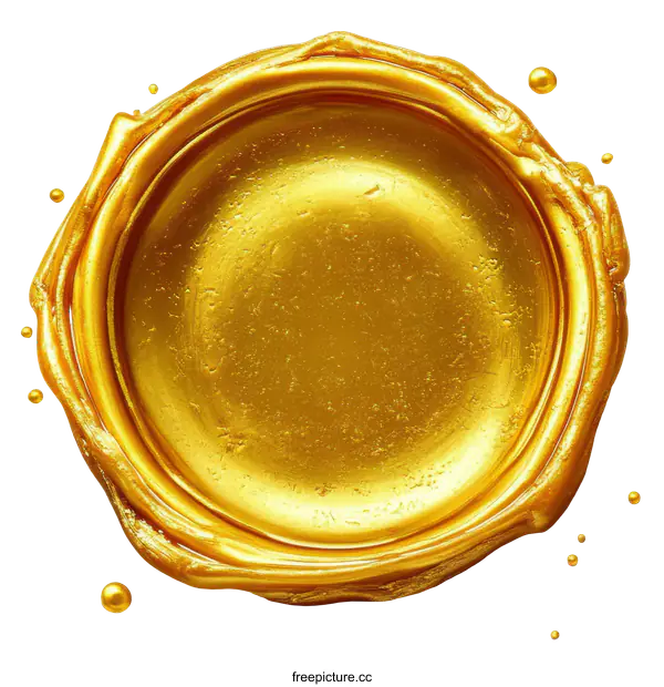 [Transparent Background PNG]Golden Seal Impression Texture Abstract Background