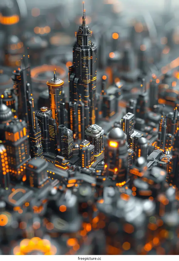 Futuristic Cityscape Illustration