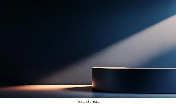 Modern Dark Blue Empty Display Product Showcase