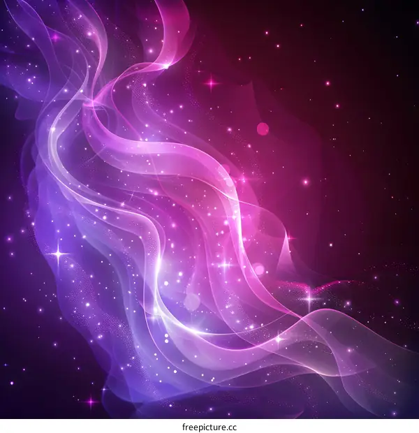Abstract Glowing Purple and Pink Wave Background